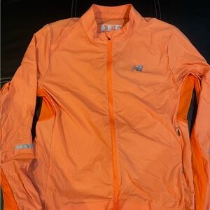 New Balance Women's Vibrant Orange run /bike reflective jacket size S